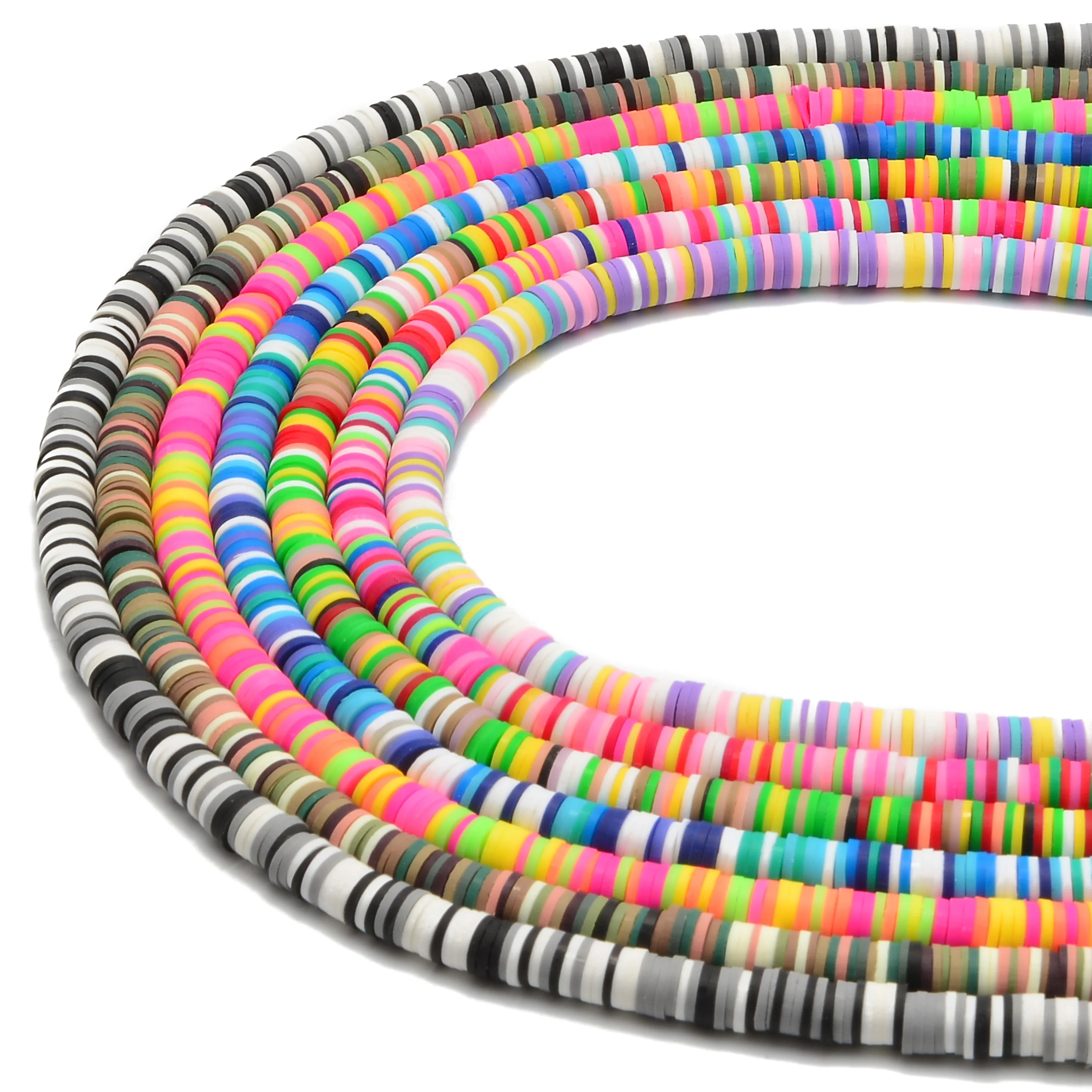 Wholesale Heishi Disc Bead Strands Polymer Clay African Tribal Beads for Jewelry  Bracelet Pendant Making 1x4mm 1x6mm