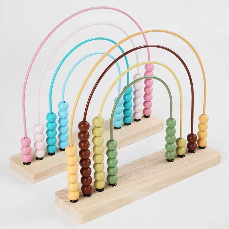 Mathematical Calculation 4-6-year-old Counting Beads Addition And Subtraction Wooden soroban abacus