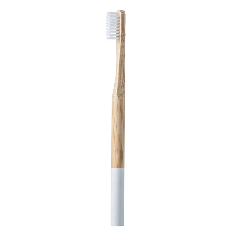 Good quality design engrave and UV printing logo Bamboo toothbrush with color painting Bamboo toothbrush