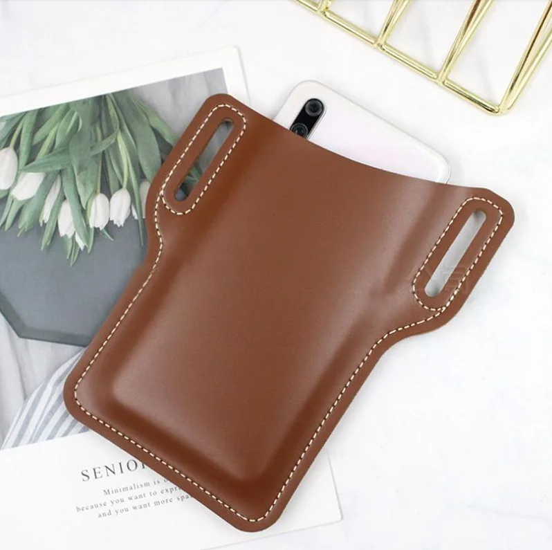 Cellphone Bum Bags Belt Loop Holster Case Outdoor PU Leather Purse Phone Wallet Belt Clip Sheath Belt Bag Waist Bag