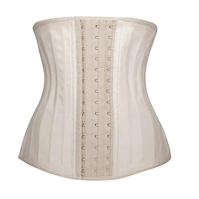 Women Latex Waist Trainer Corset Body Shaper faja Modeling Strap 30cm Width 29 25 Steel Boned Waist Cincher Belly Slim Belt