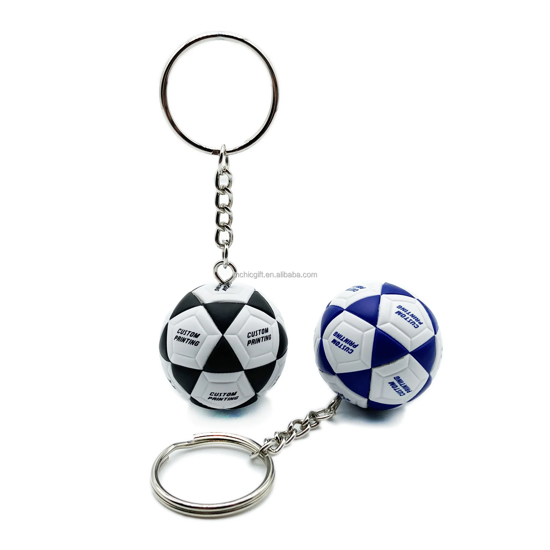 New Promotion Gift Soccer Ball Keychains with Custom Printing 3D Football Key Holder
