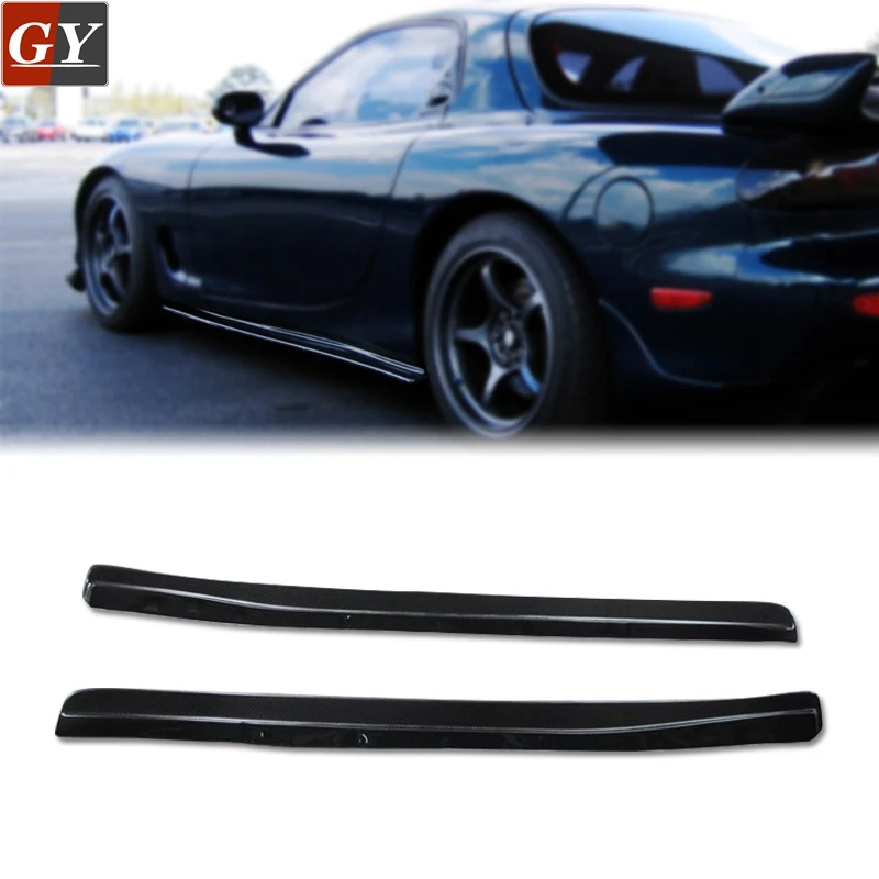 CARBON FIBER FEED STYLE SIDE SKIRT UNDER BOARD FOR MAZDA 92-02 RX7 FD3S