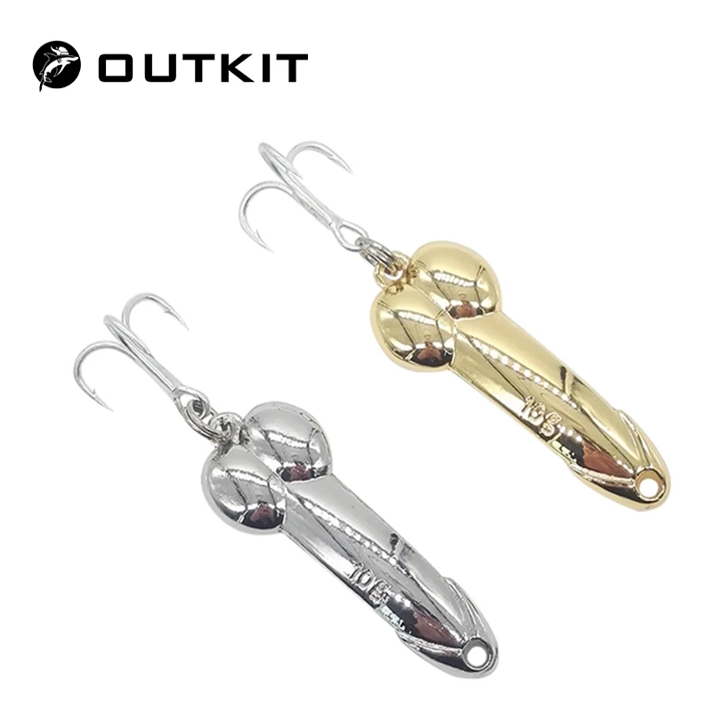 OUTKIT DD Spoon Fishing Lure 5g 10g 15g 20g Silver Gold Metal Sequins Fishing bait Spinnerbait Treble Hook Hard Lures Fishing