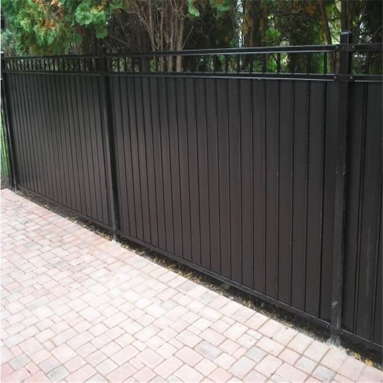 WP-F012  Garden Building Wrought Iron Steel Fencing DIY Privacy Outdoor Metal Fence