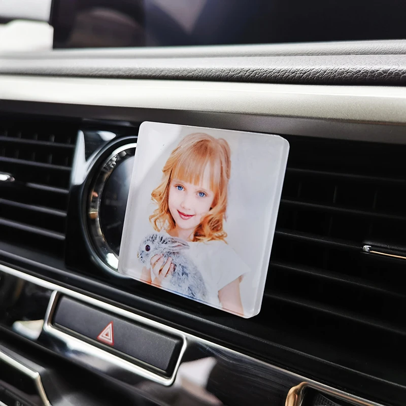 Sublimation Acrylic Car Air Vent Clip Personalized Picture Car Air Freshener Clips  Interior Car Decoration