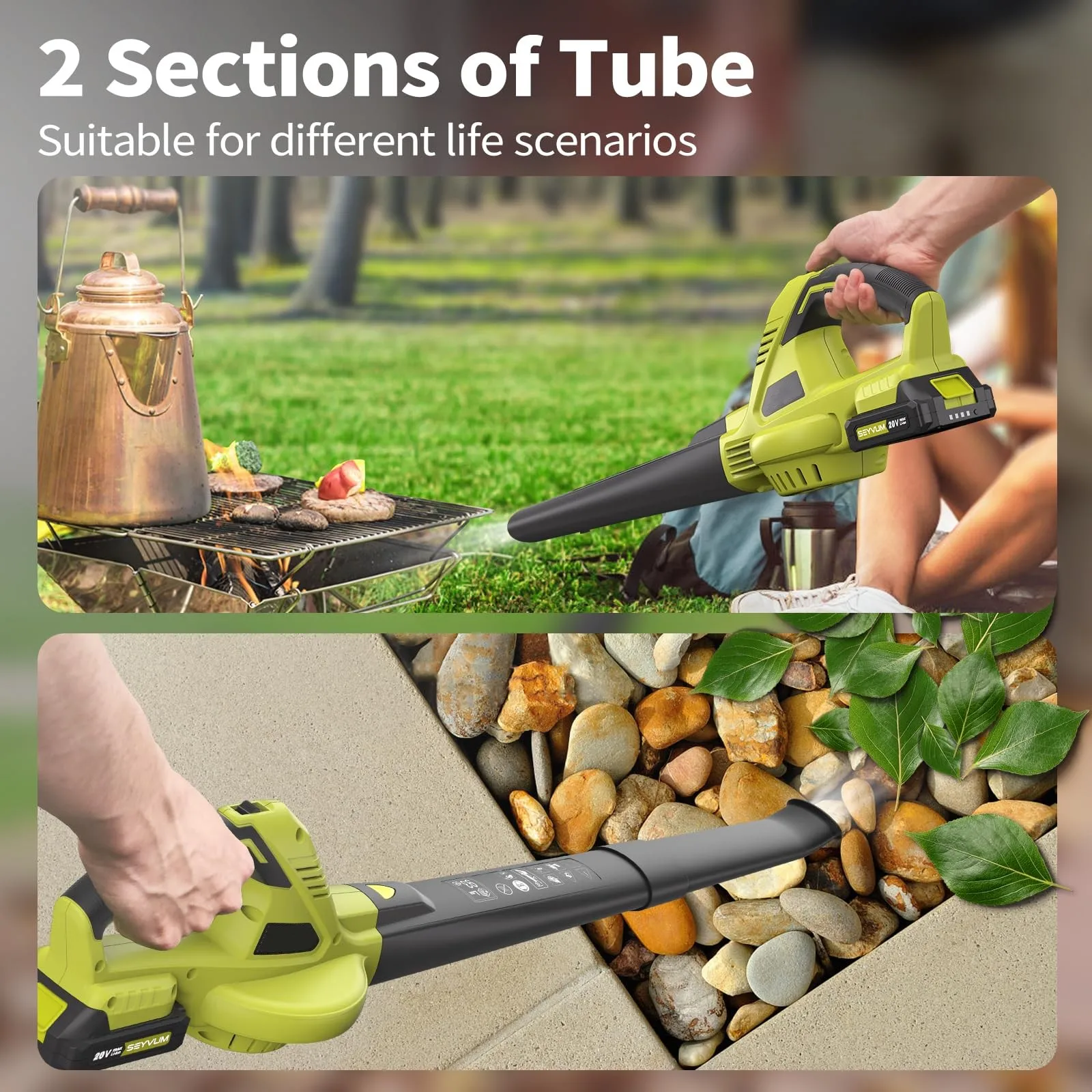 Electric Rechargeable Gardening Tools Leaf Blower 21V Garden Yard Leaf Blower Cleanup Trash Cordless Snow Blower