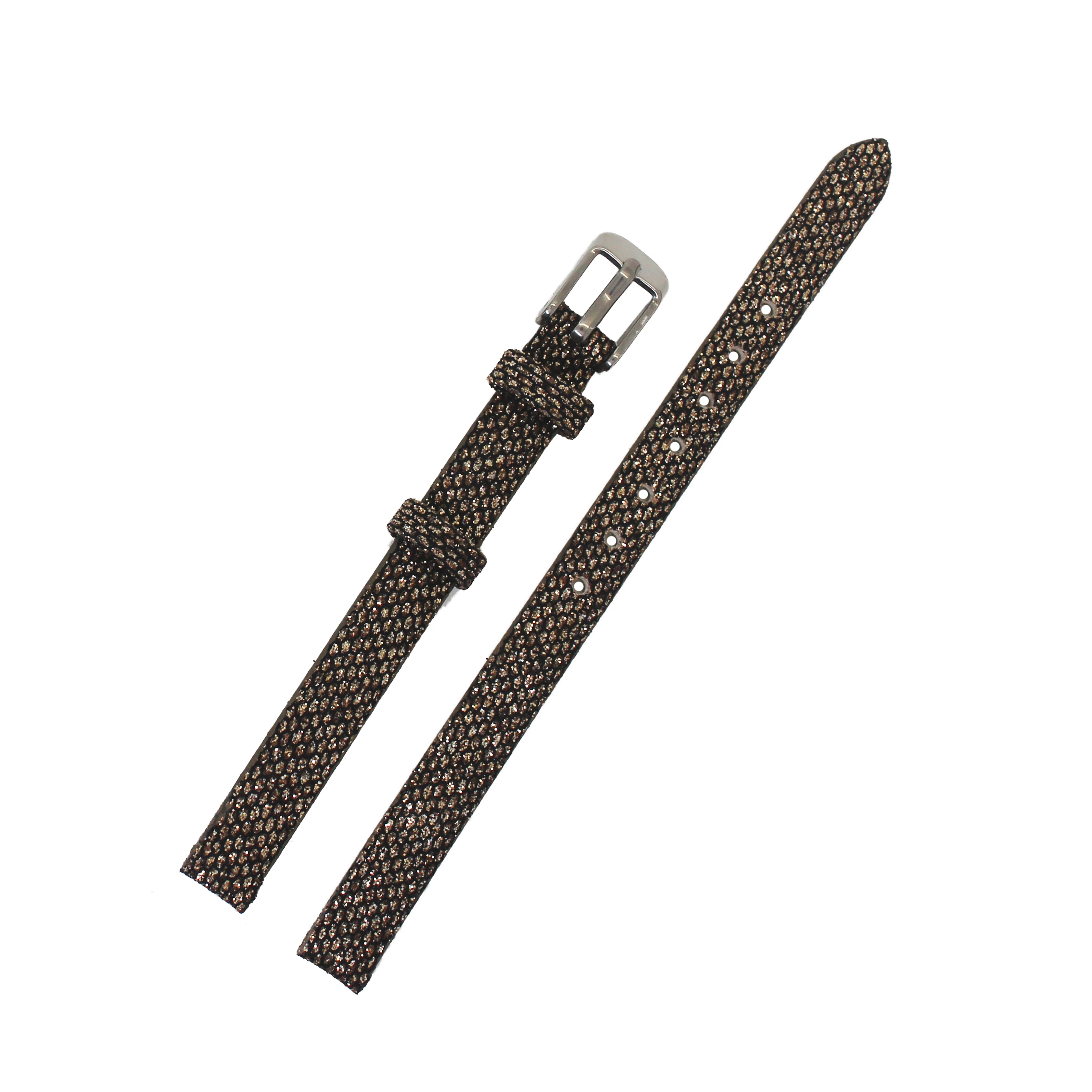 small size good market popular shiny good price changeable leather ladies custom 6MM 8MM 10MM watch straps