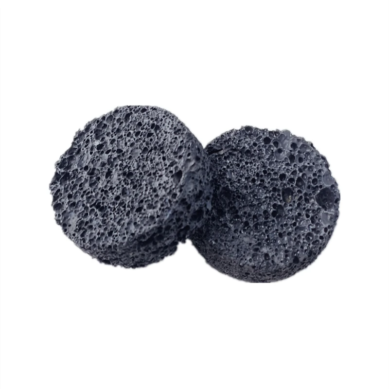 Black Volcanic Rock Lava Stone round plates  for oil diffuser