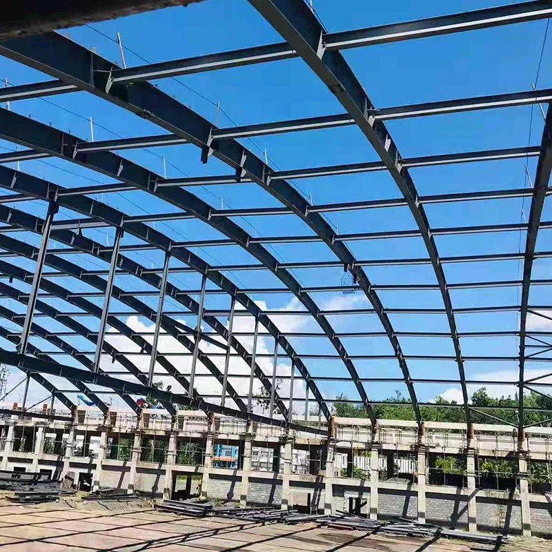 Large Span Steel Truss Roof Arched Curved Roof Truss Steel Roof Truss Prices