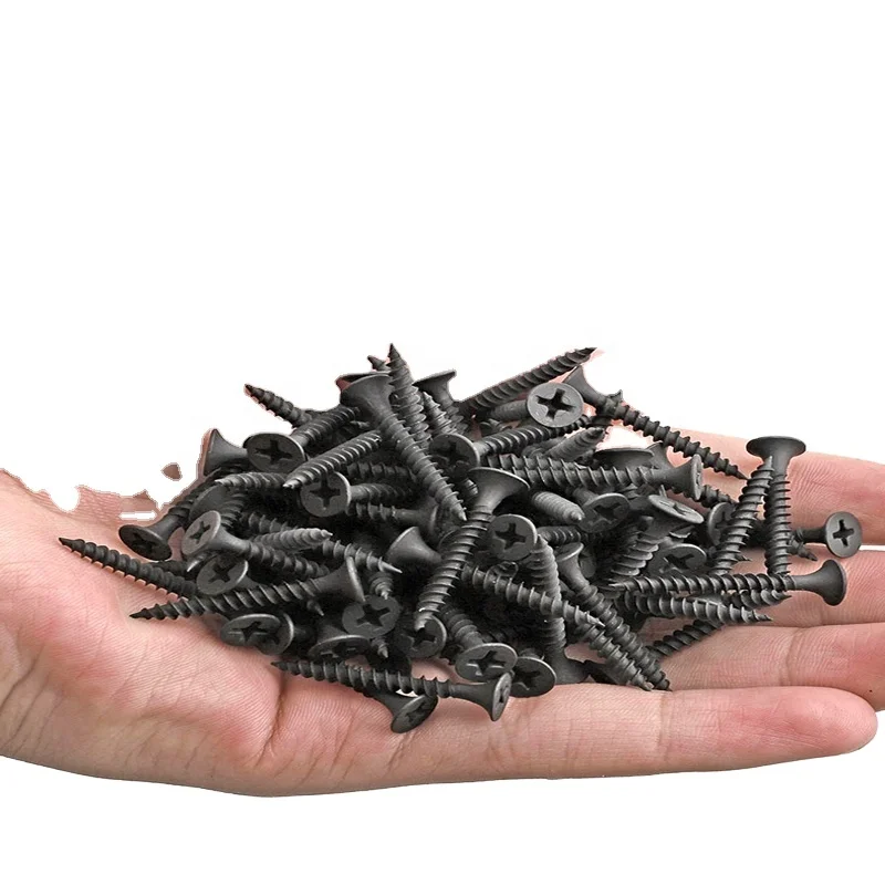 Factory Price Black and Yellow Galvanized Dry Wall Screws Quality Flared