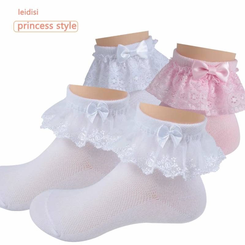 Factory Wholesale Girls Lace Cotton Socks Ornament Socks kids White Lace Socks