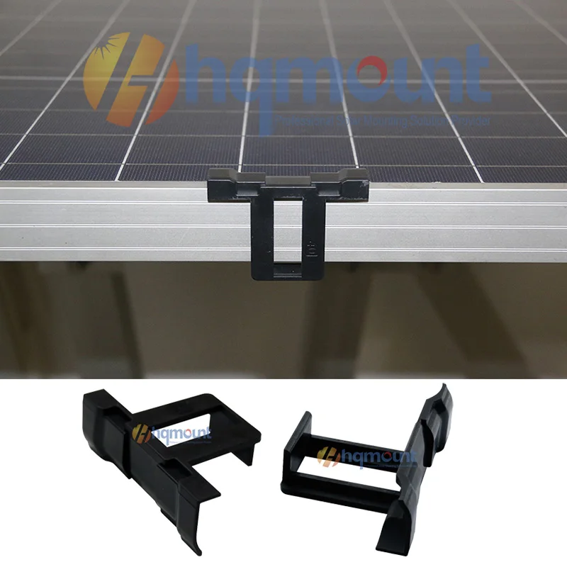 HQ MOUNT Solar Panel Water Guide Drain Clip Manufacturer 30mm 35mm 40mm PV Module Cleaning Clips