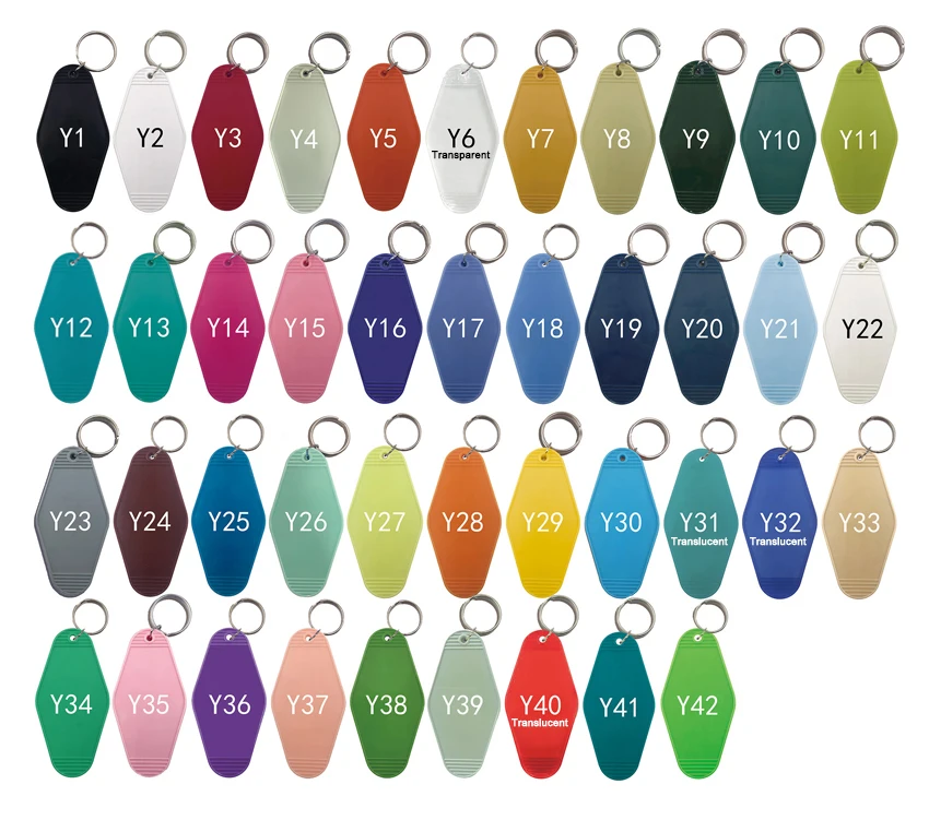 Custom Plastic Acrylic Hotel Keychain With Your Logo Promotional Blank Vintage Retro Hotel Motel Room Car Key Tag With Keyrings