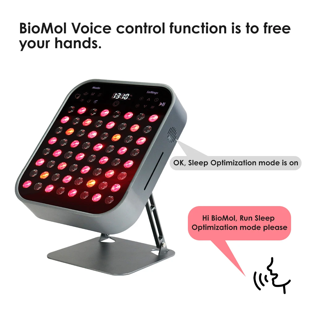 BioMol Voice Control Function LED Red Light Therapy Panel New Product High Irradiance For Home Use