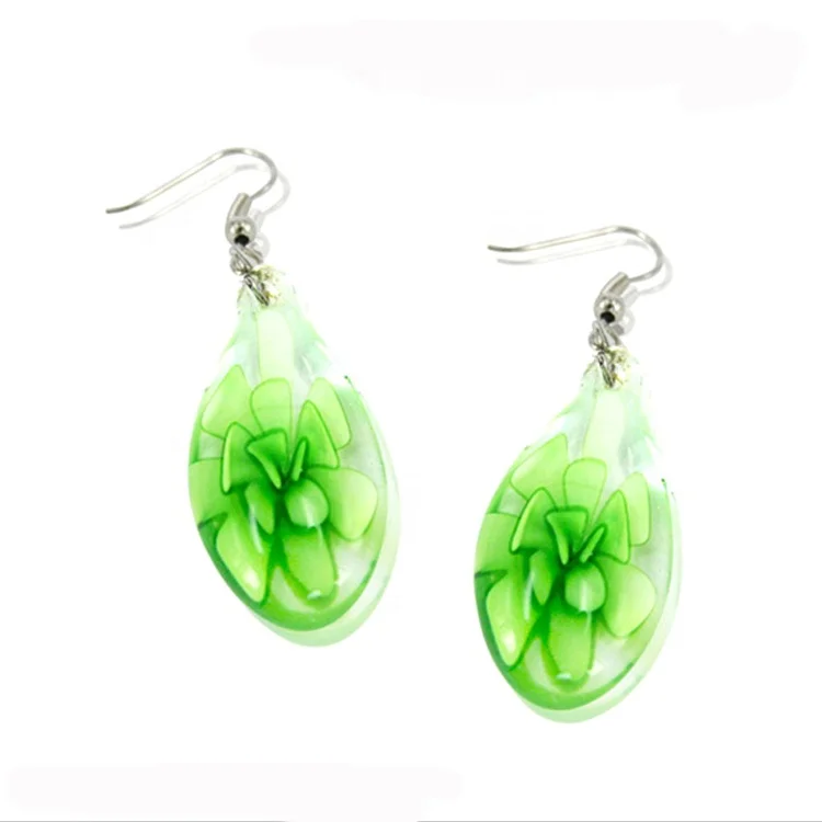 Hand blown murano art Jewelry glass beaded earrings