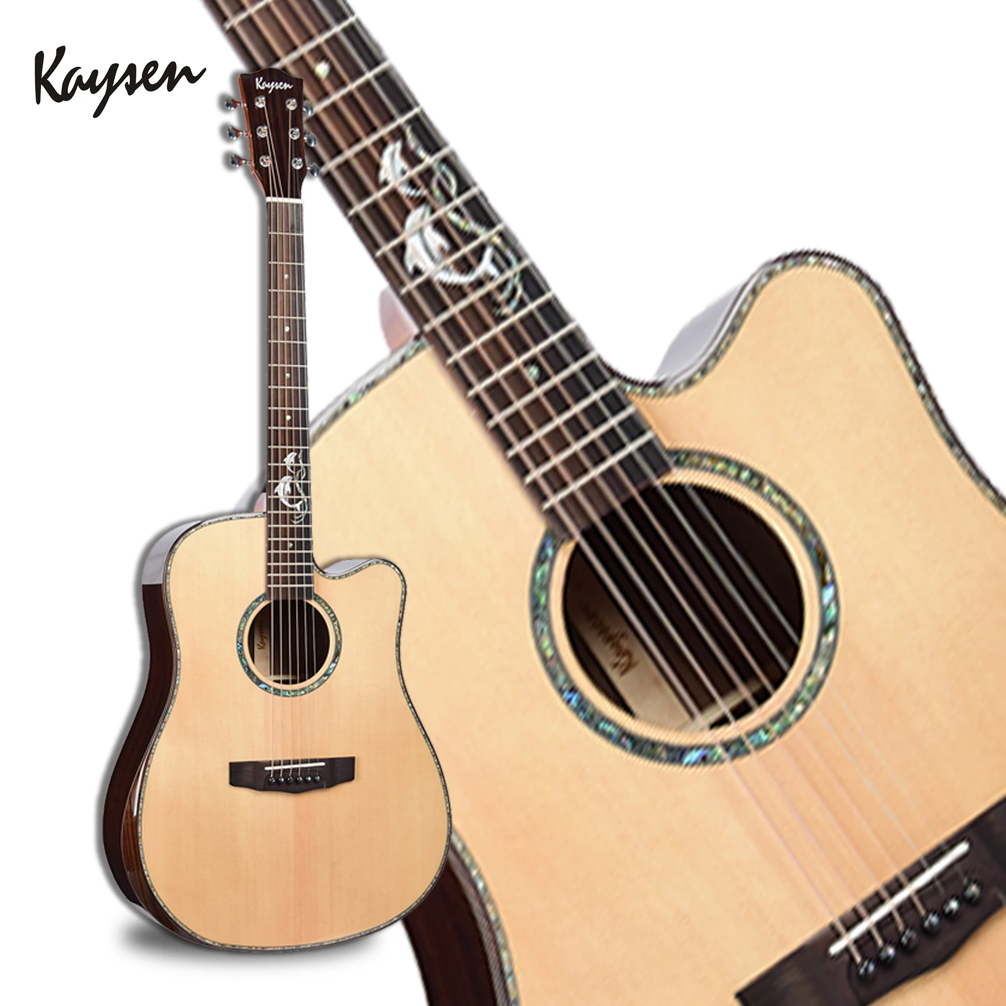 Factory supply handmade solid top 41' acoustic guitar with wholesale price