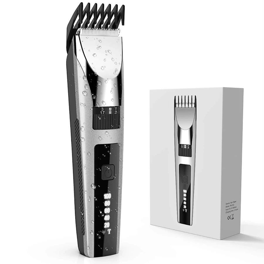 Electric Hair Clipper Rechargeable  Professional Hair Trimmer Cordless Men Hair Cutting Machine Waterproof Beard  razor
