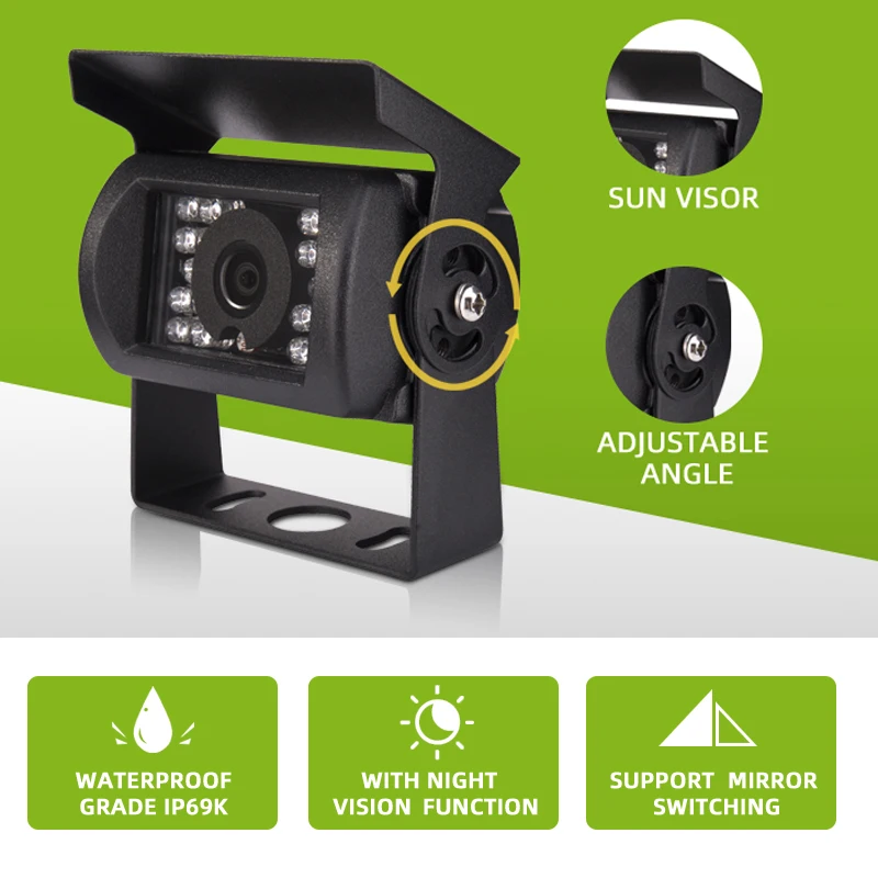 Truck Car Reversing Aid HD Night Vision Waterproof IP69K Rear View  Car Camera For Vehicle
