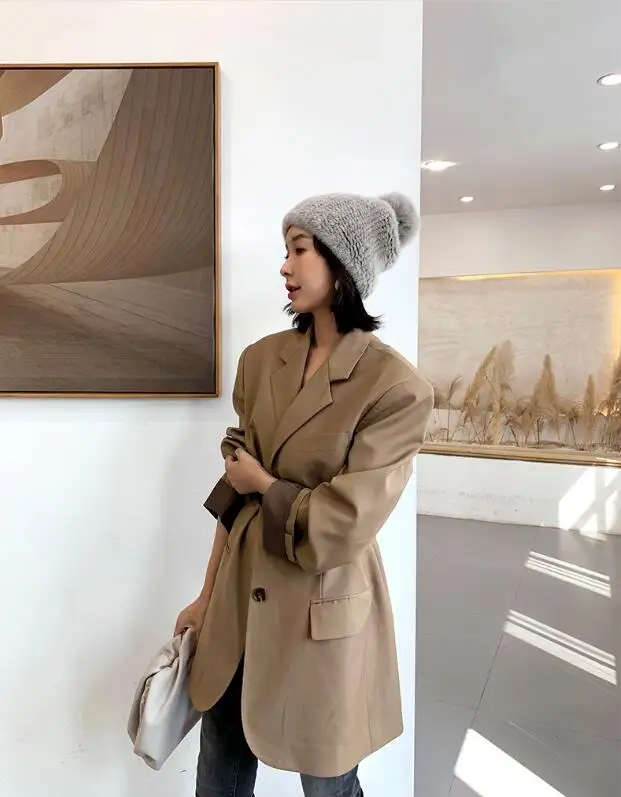 Custom Winter Hats Beanie cap fur mink hat for ladies bucket winter mink real fur hats for women