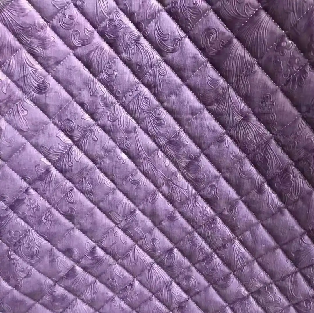 Popular polyester spandex microfiber upholstery quilted velvet cushion cover fabric