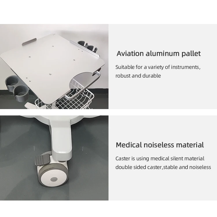 New Product Emergency Cart Trolley Hospital Treatment Clinic Computer Medical Cabinet Trolley ultrasound trolley