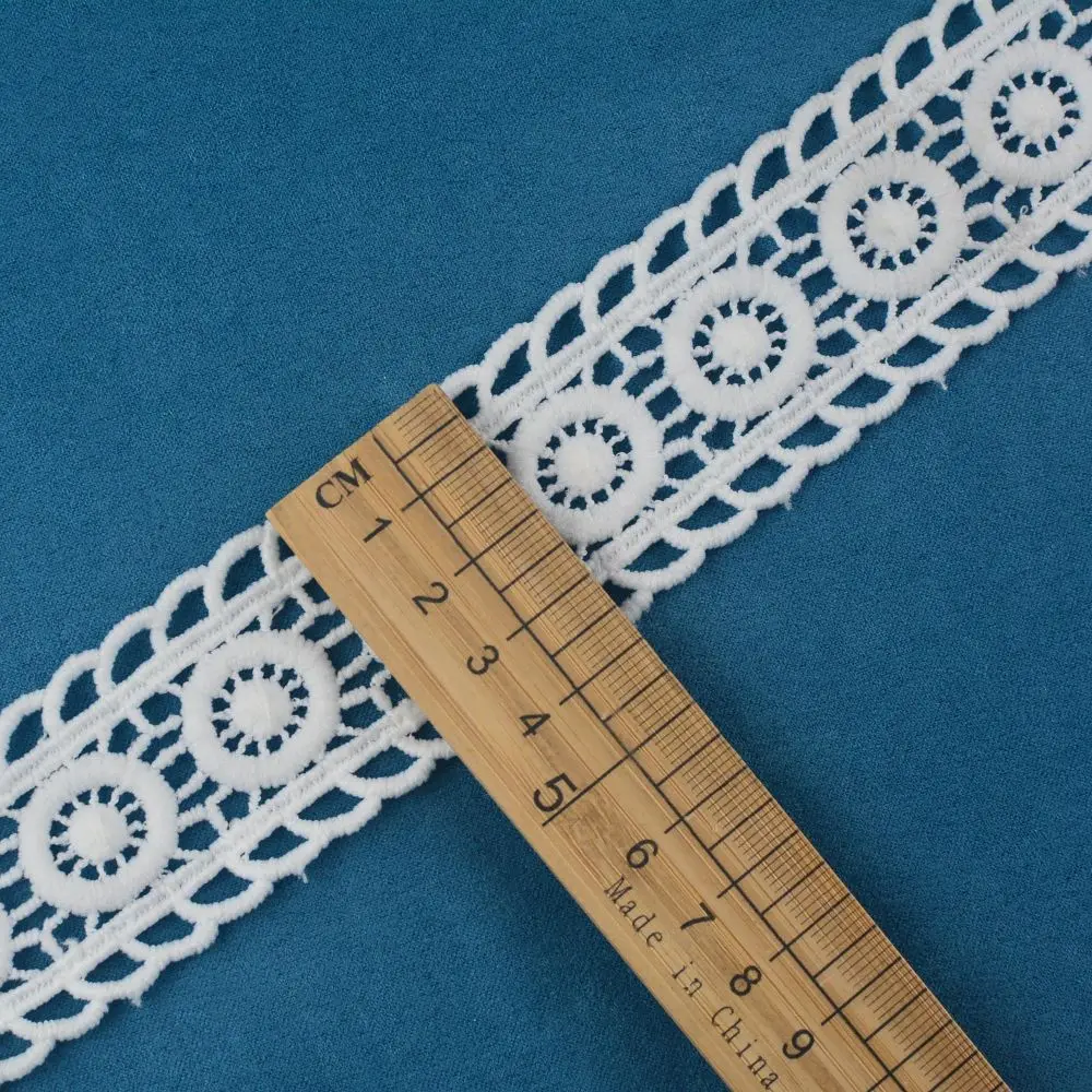 Embroidery Polyester Lace Mesh Fabrics Tulle Embroidered Lace Trim Border Lace Fabric For Women Spot Sale