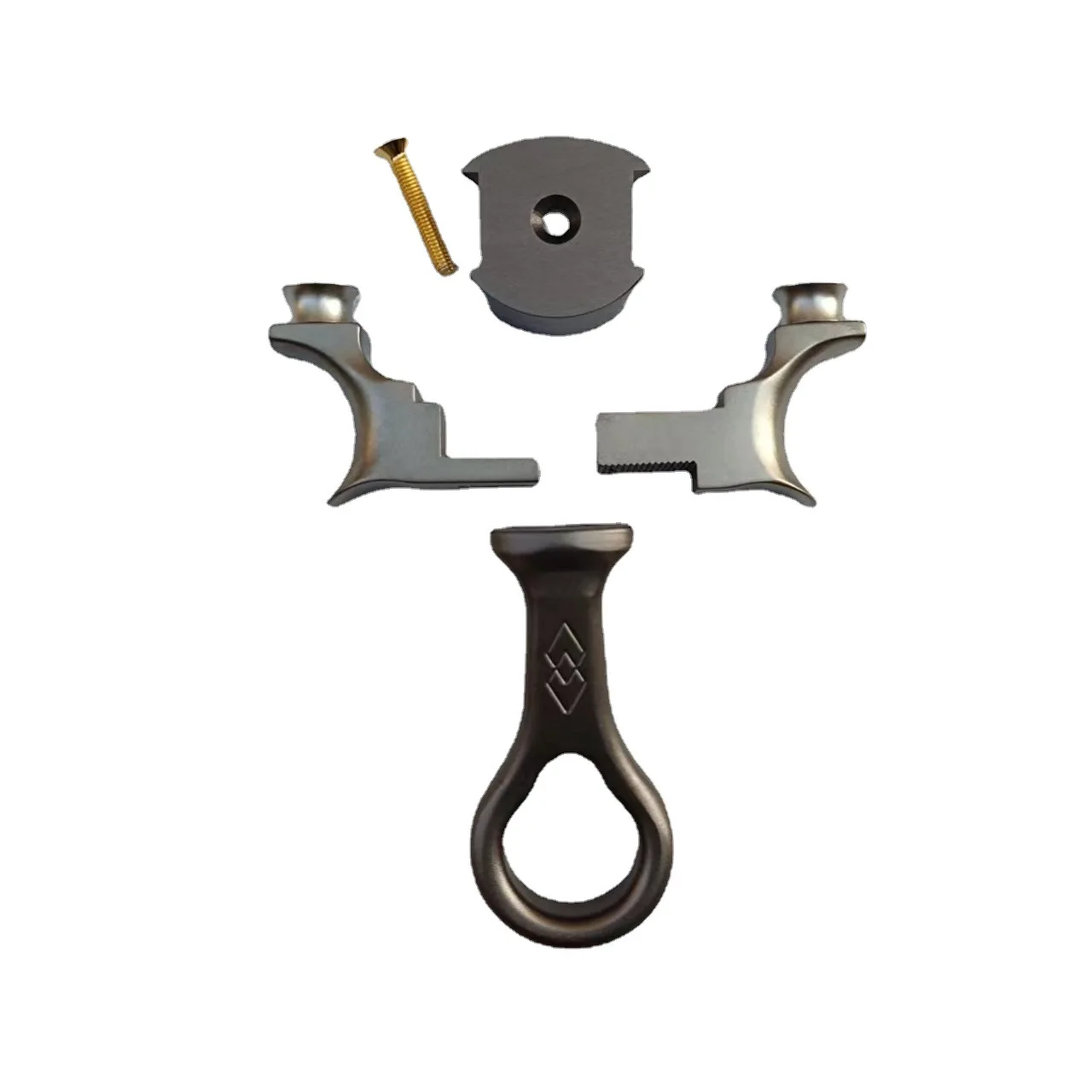 Flat Skin High Precision Removable Clip Adjustable Bow Door Arm Titanium Alloy Head Slingshot