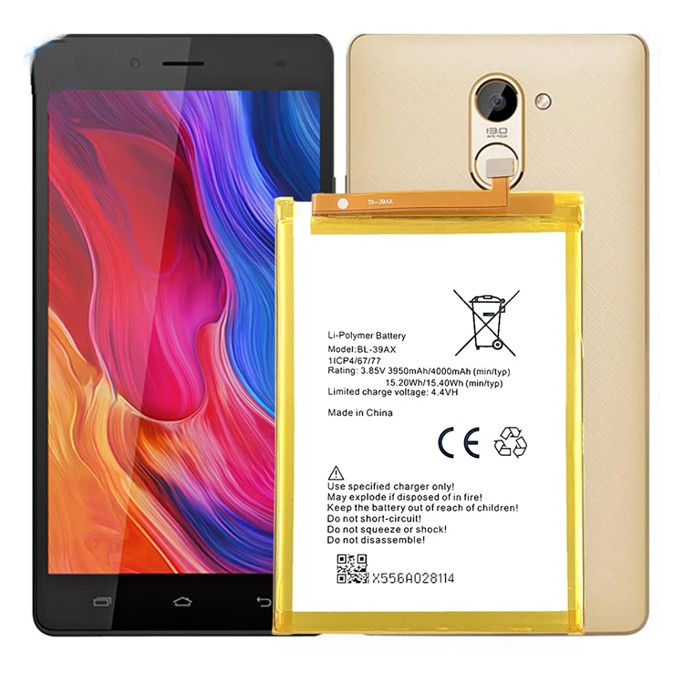 China Manufacturer Mobile Phone Lithium Ion 2800 Mah Original Battery For infinix Hot 4 Pro BL-39AX