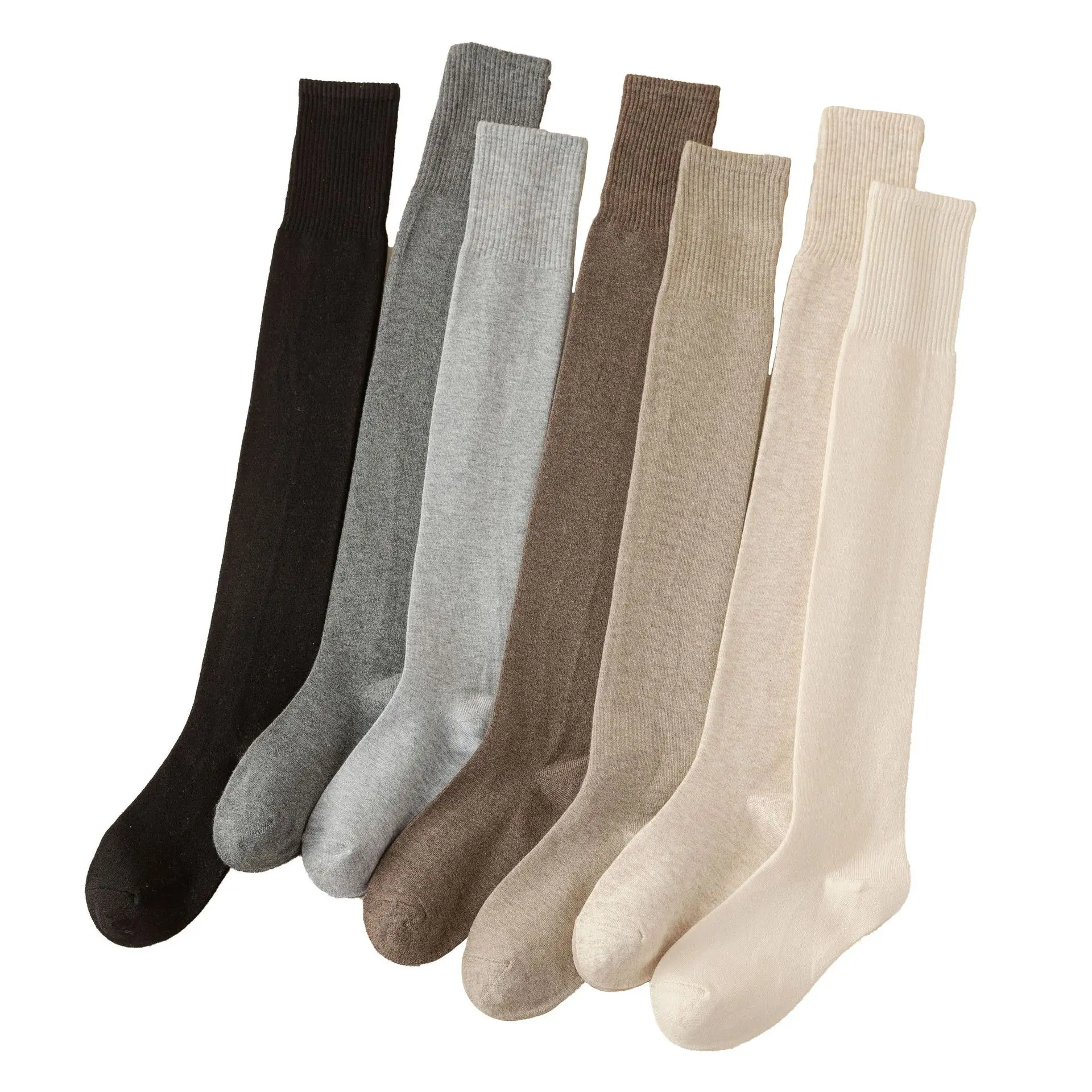 Wool knee socks Autumn and winter plush thickened warm long tube Japanese jk calf socks Winter high tube anti-skid stockings