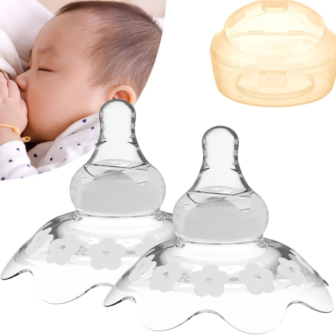 Flex Cushions Sore Sensitive Nipple Shield Breast milk Nipple Protector guards for nursing newborn Baby Mother