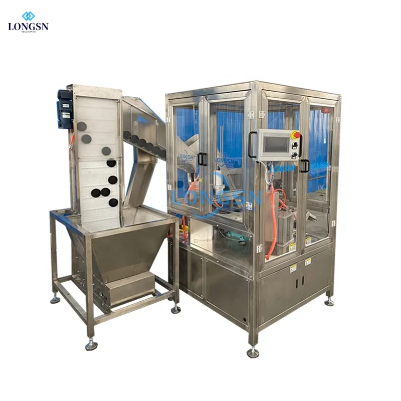 Automatic plastic cap metal o ring assembly machine