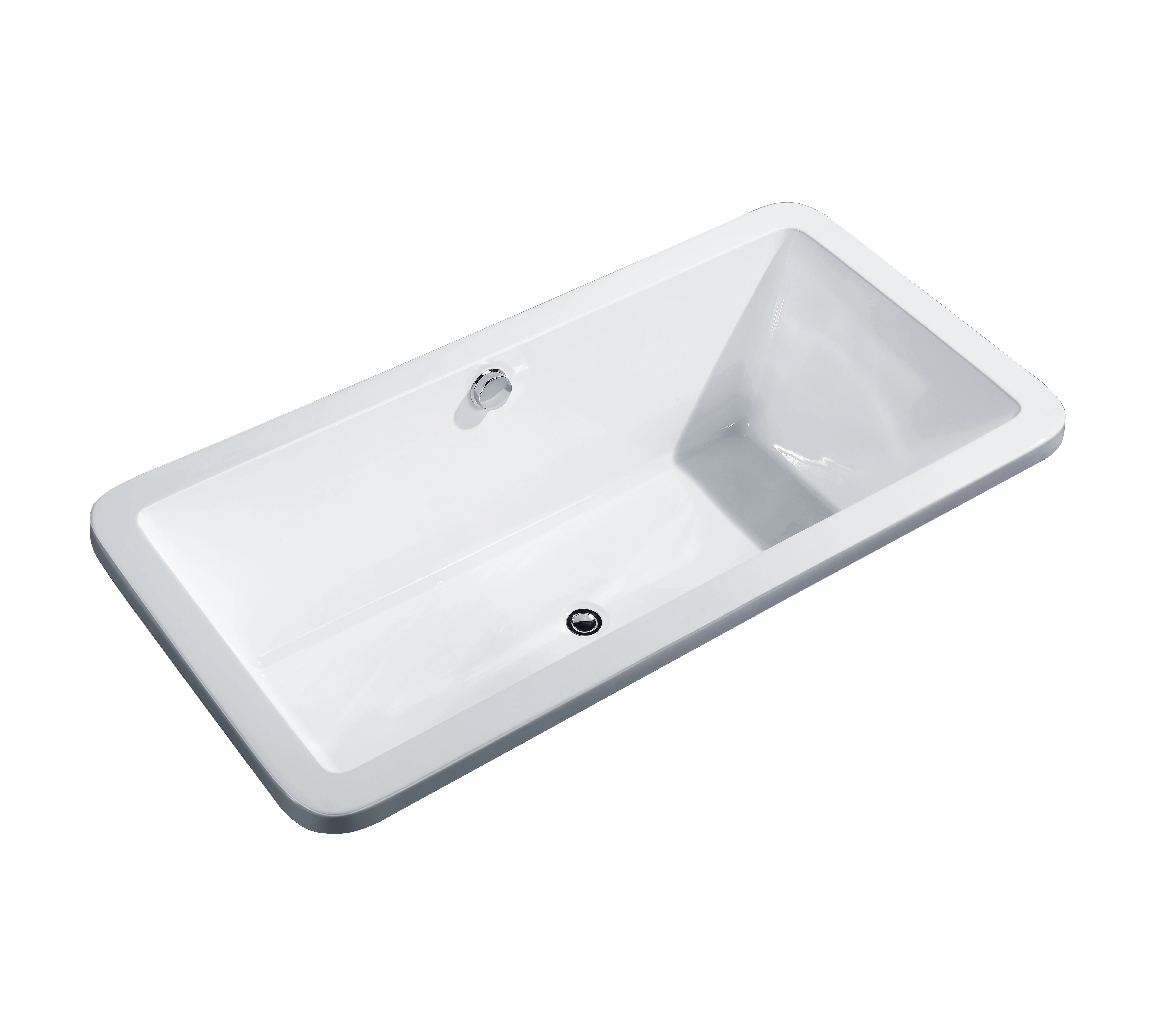 inset modern acrylic bathroom bathtub lows rectangular built-in common simple bathtub for promotion