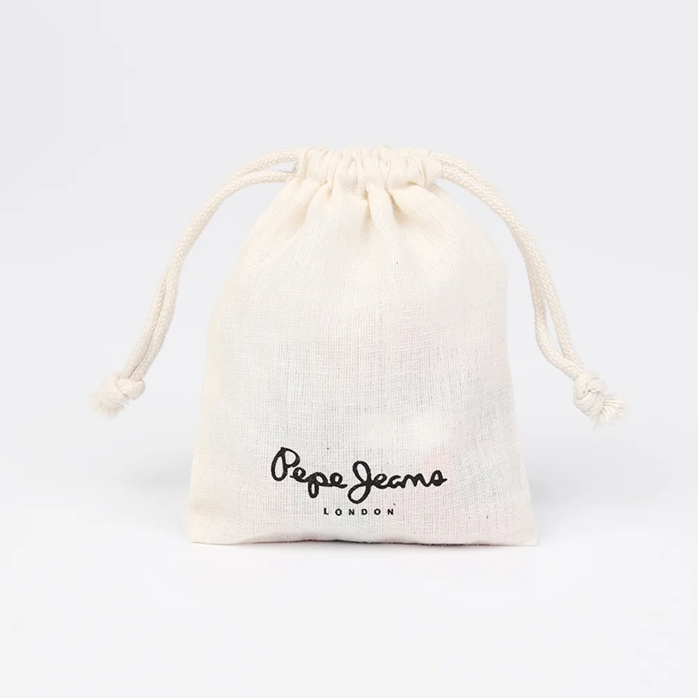 Low Price Wholesale Black Organic Recycled Cotton Drawstring Bag For Gift