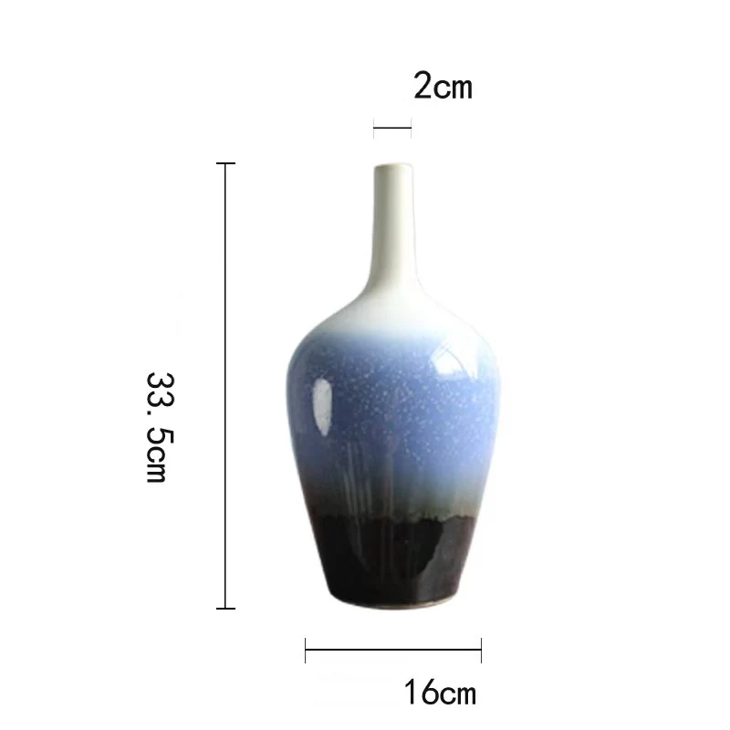 American style low price blue and white and black handmade pretty high quality ceramic jar