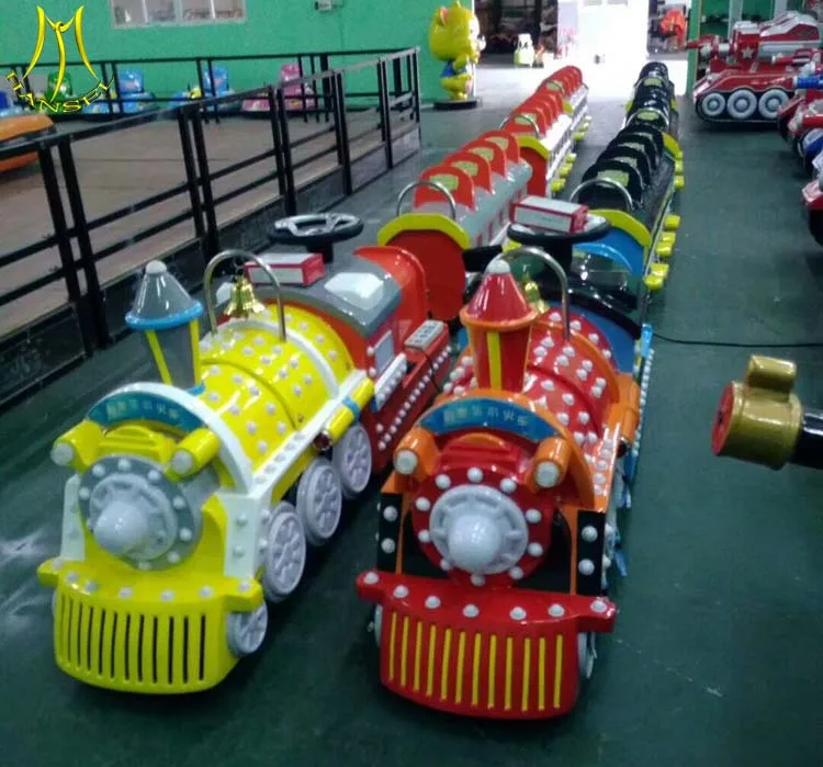 Hansel amusement park kids electric tourist trackless train for sale kids electrical train