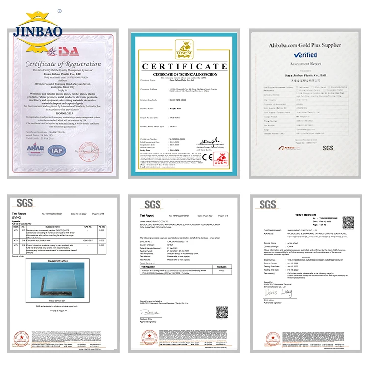 JINBAO 4ft by 8ft 3/4 inch thick anti glare chrome cast colors tortoise shell laser cutting for acrylic sheet