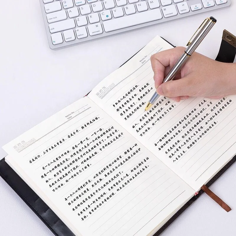 Factory directly sale A5 B6 PU Leather Notebook  Diary With Lock Digital Password for student