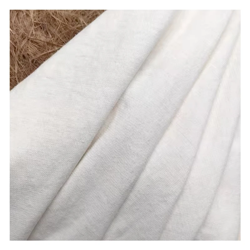 22015 Custom Color Breathable 55% Hemp 45% Organic Cotton Sweatshirts Jersey Knitted Single Jersey Fabric