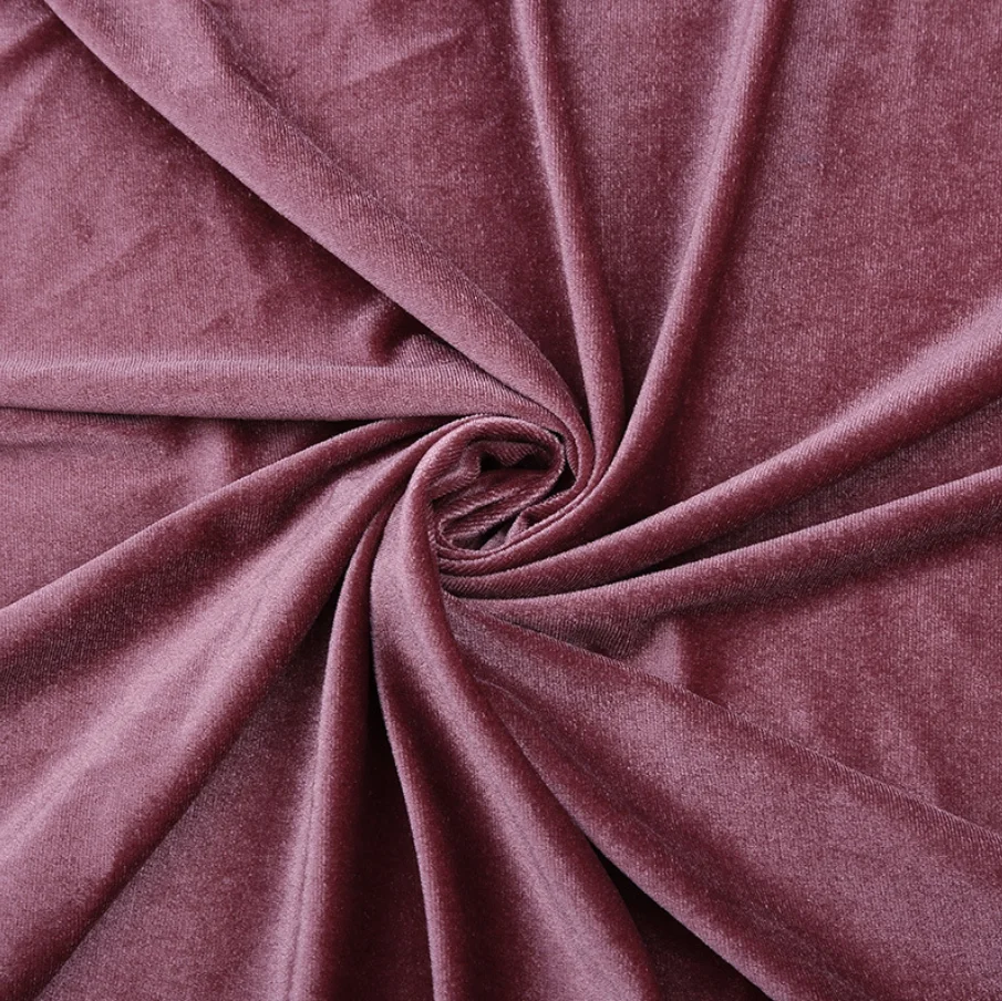 Soft  custom dress textiles shiny spandex fabric ice ks velvet fabrics dress tecido veludo velour shiny fabric