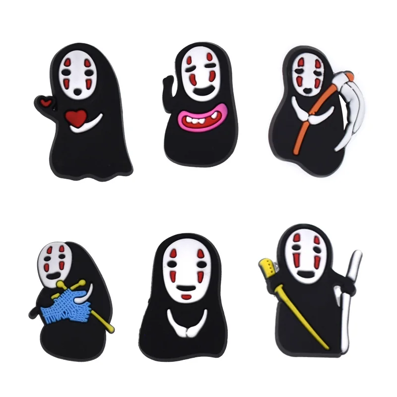 Anime Characters PVC Sandal Accessories Buckle Decoration Charms No face man Totoro Shoe Charms For Clog