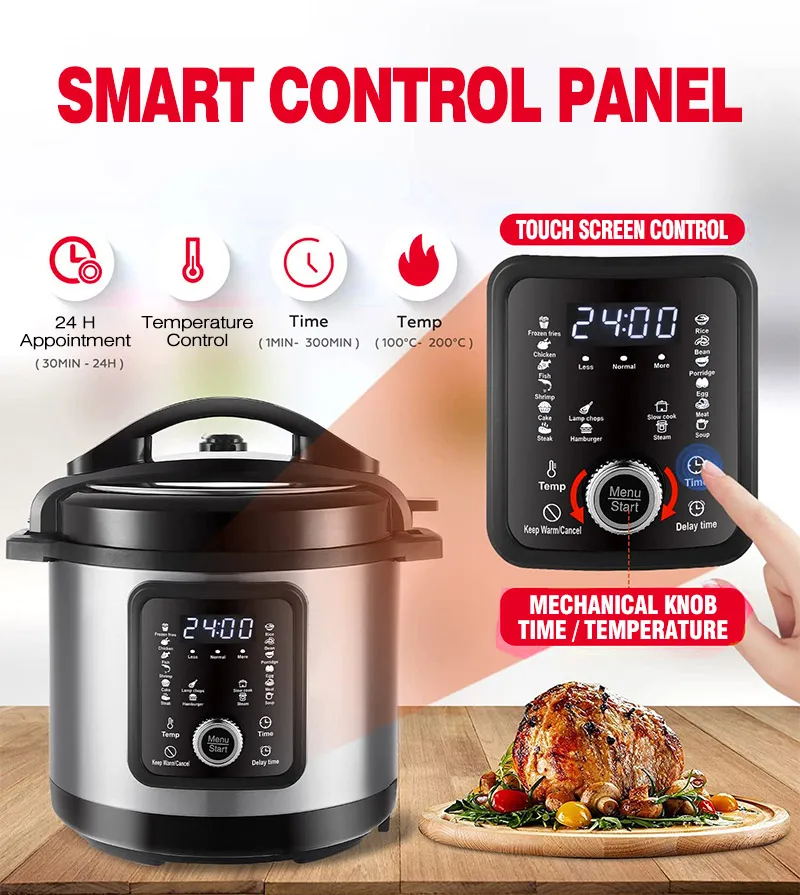 Sword India National 8 Litre Electric Pressure Cooker And Air Fryer