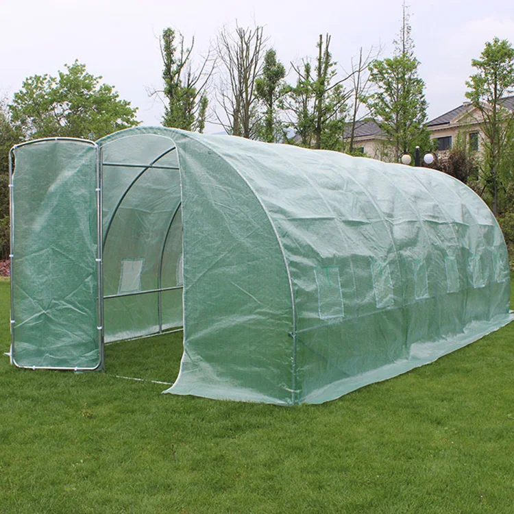 Winter Season Home Use Backyard Green Pe Mesh Cloth Cover Metal Frames Greenhouse Tunnels Agriculture