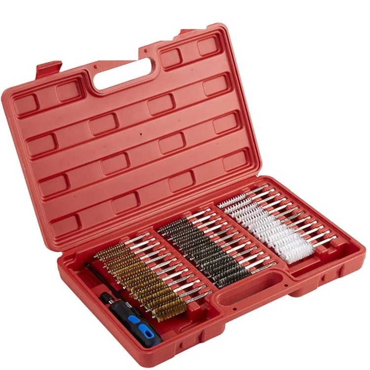 38Pcs Nylon Stainless Steel Wire Brass Wire Brush Tube Brush Engine Wire Brush Cleaning Kit
