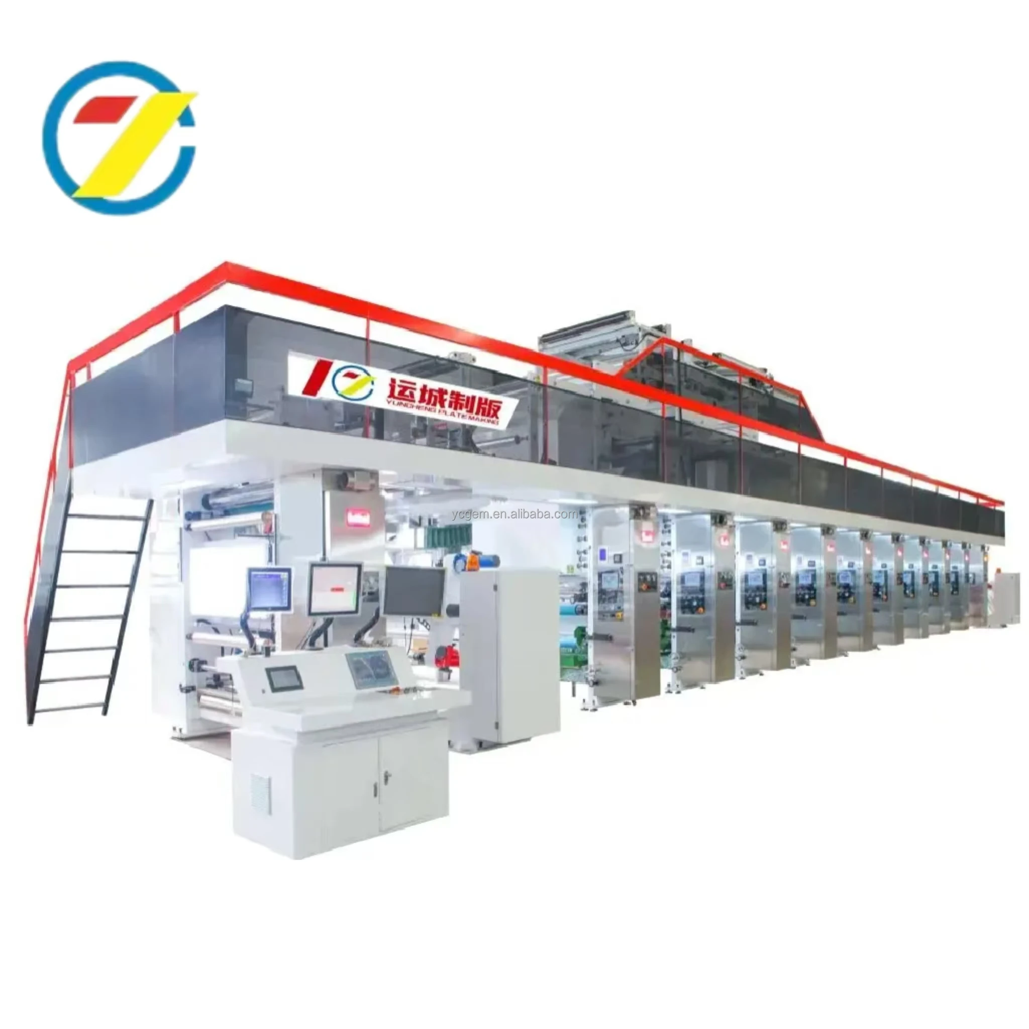 Shaftless ELS 10Color Rotogravure Printing Machine For plastic Film