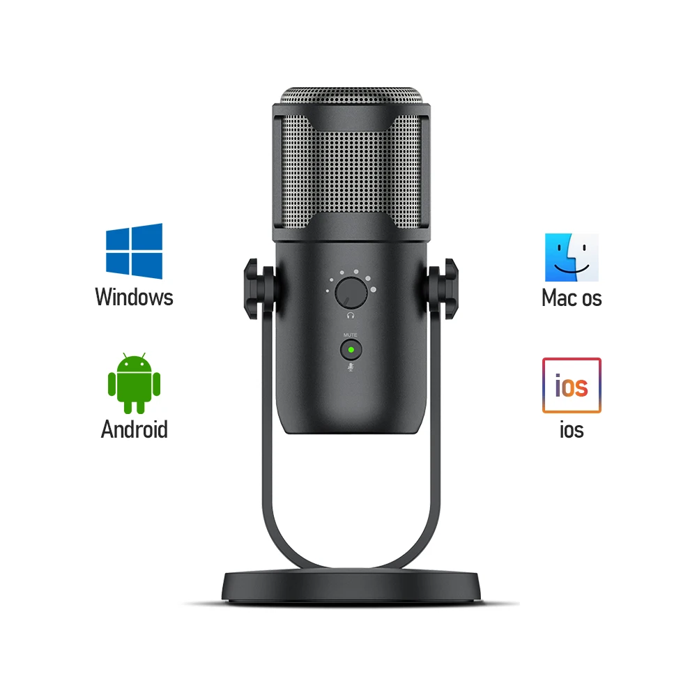2022 New Computer Desktop Laptop Mobile Phone Accessories Mic Supports Four Adjustable Pointing Modes With Switch Button