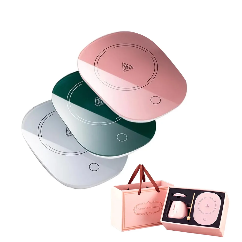 Custom Electric Usb Smart Cup Heater Cup Warmer Heating Gift Coffee Mug Warmer with Cup