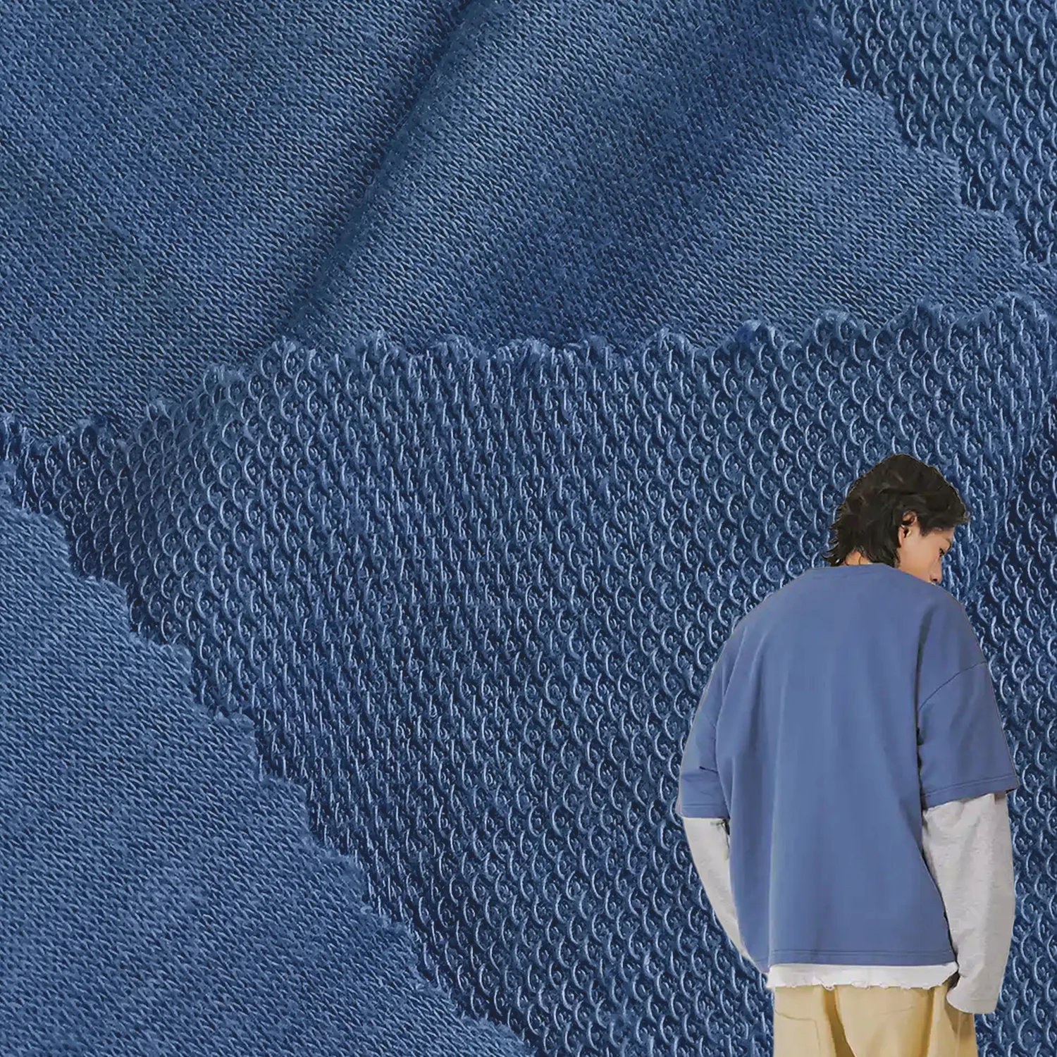 Factory Wholesale Moisture-Absorbent Breathable Polyester Cotton Spandex TC Stretch One Side French Terry Fabric