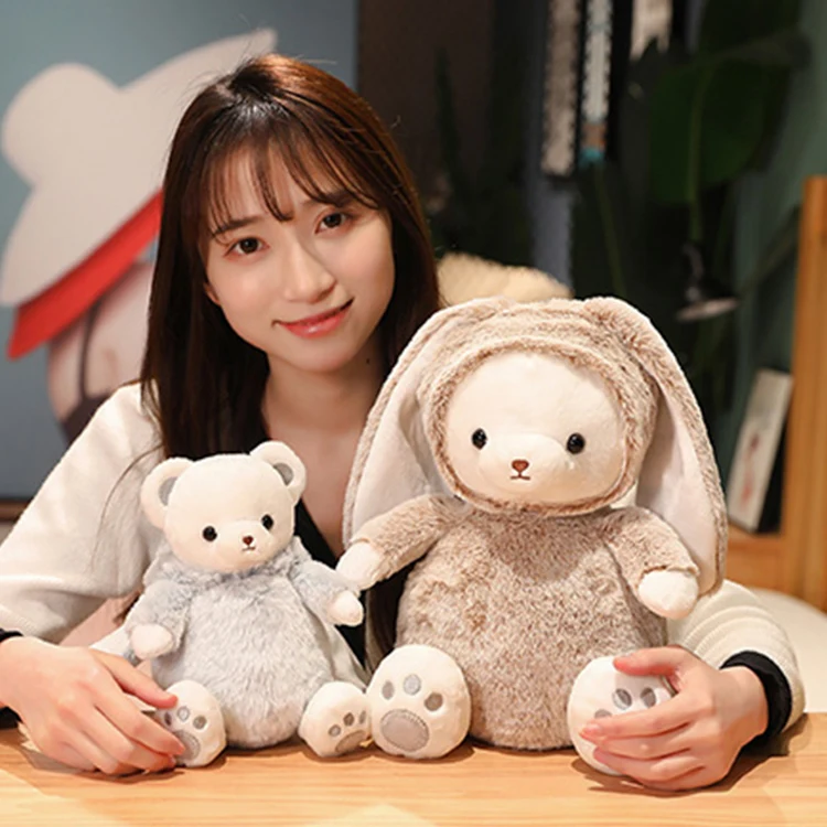 Custom Stuffed Design Kawaii Plush Dolls Korean Toys Bunny Plush Toys Rabbit Soft Custom Plush Bear Stuffed Toy