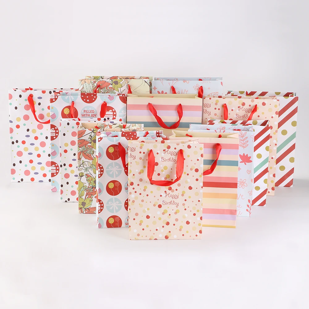 Customize Design Gift Shopping Paper Bag Kraft Paper Mailing Bags Brown White Black Eco Friendly Kraft Paper Bag With Handle